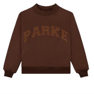 Parke Monochrome Varsity Mockneck Chocolate